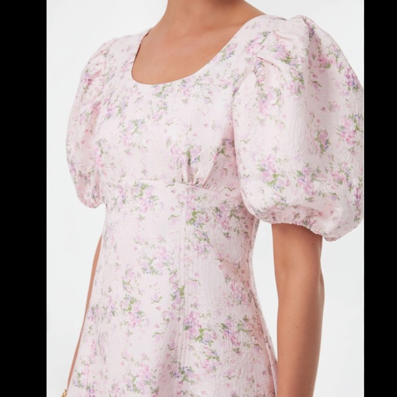 HYACINTH HOUSE
Pink Jacquard Empire Ella Mini Dress Size L - Picture 2 of 16